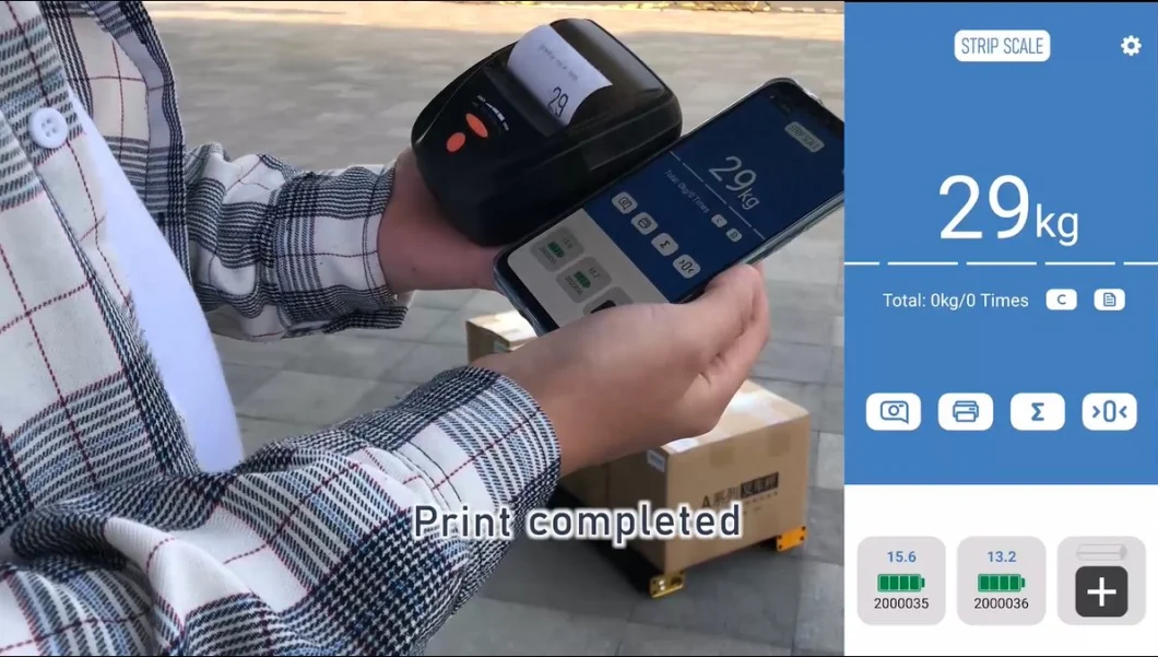 Sistem Android Portable Beam Scale, Industrial Pallet Weighing Scales 1500kg skala balok industri 10