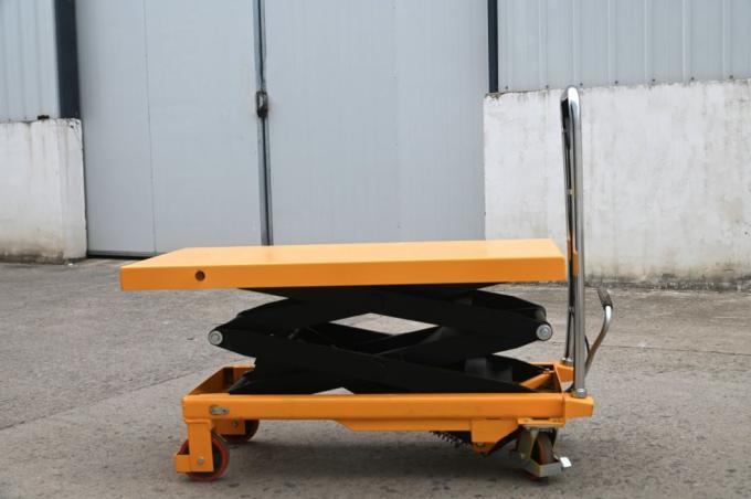 Jenis Gunting Tunggal Platform Pengangkat Meja Hidraulik 500kg Kapasitas Meja angkat pallet hidraulik mobile 2