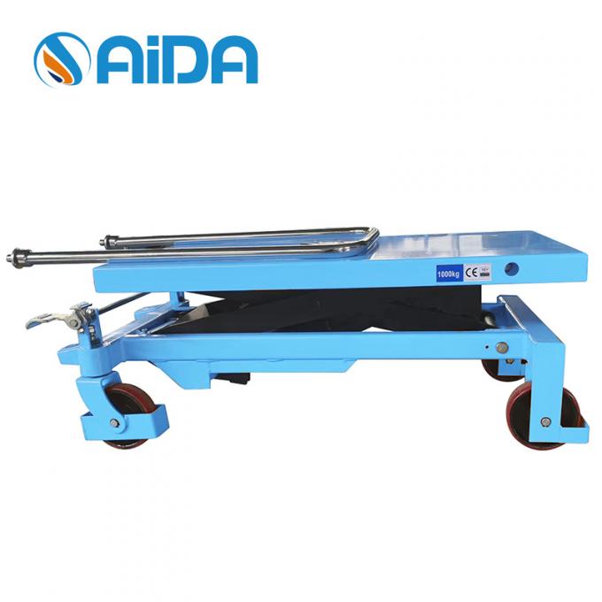 OEM Single Adjustable Scissor Lift Table, Small Hydraulic Lifting Platform 1000kg troli angkat gunting hidraulik 0