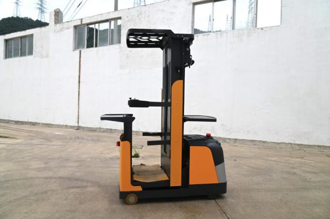 Standing Palet stacker listrik penuh Peralatan Pengambilan Pesenan, Warehouse Picker Pesenan Selector 5m Tinggi Lift 1
