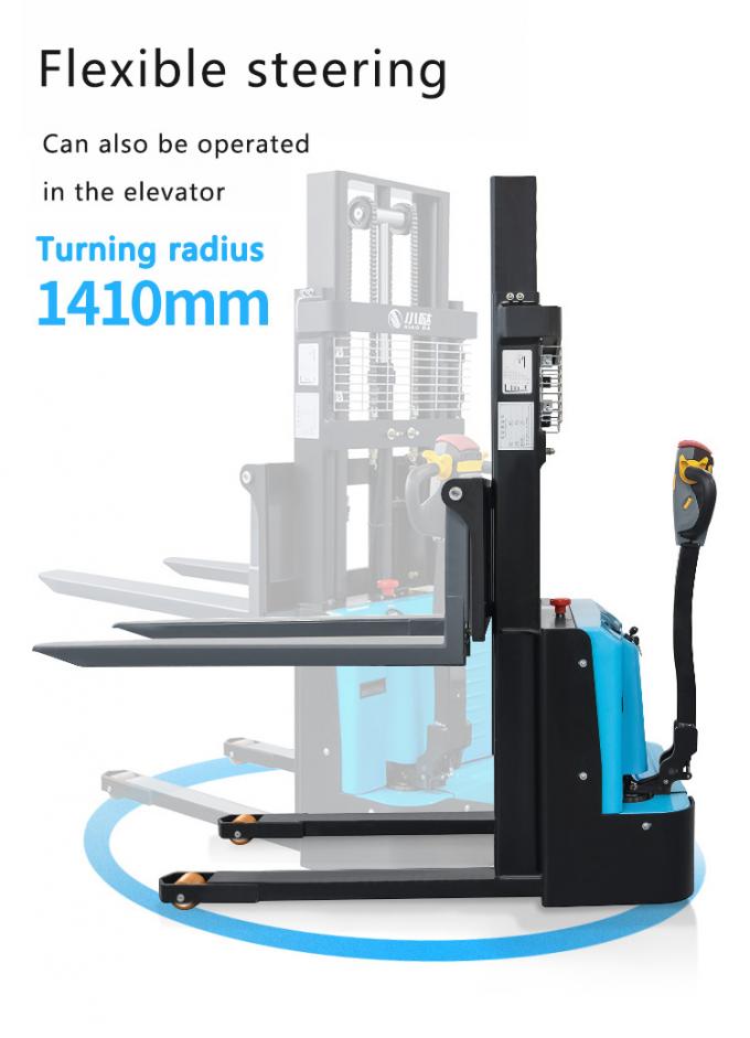 Pedestrian Stand On Palet Stacker Palet stacker listrik penuh mencapai walkie stacker 3