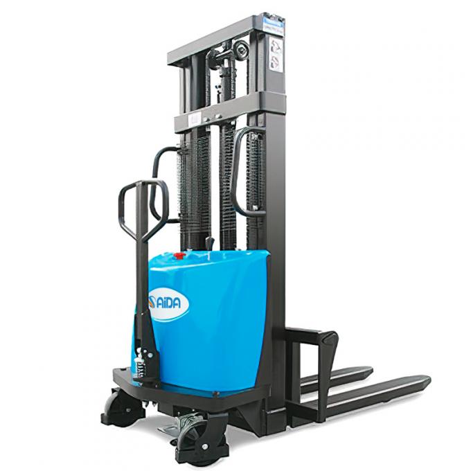 Gudang Menggunakan Semi Electric Palet Stacker Forklift 1.5t Baterai Powered 0