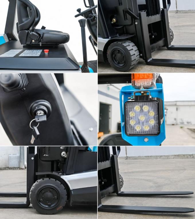 Lithium Ion Mini Electric Powered Forklift 3000mm Lift Height Sit Down Forklift listrik 1