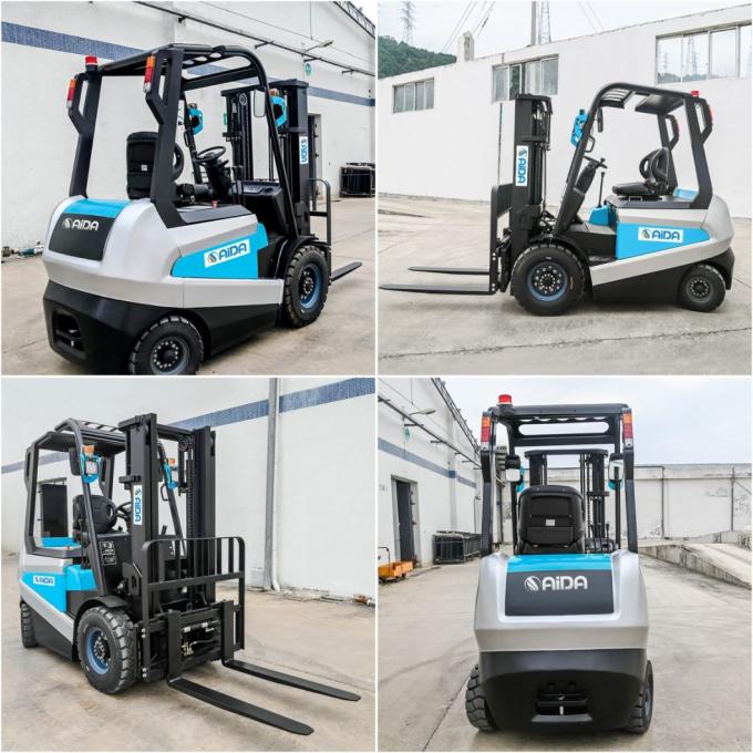 Lithium Ion Mini Electric Powered Forklift 3000mm Lift Height Sit Down Forklift listrik 2