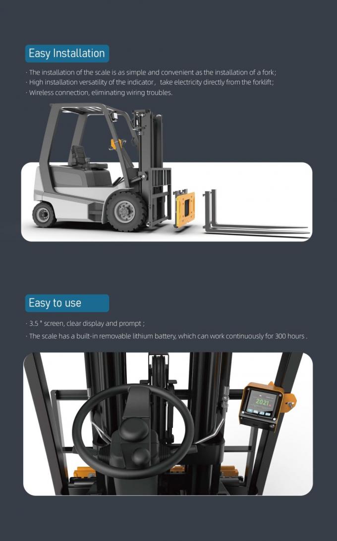 Sistem Skala Forklift Digital Elektronik 3.7V Litium Ion Aluminium 2