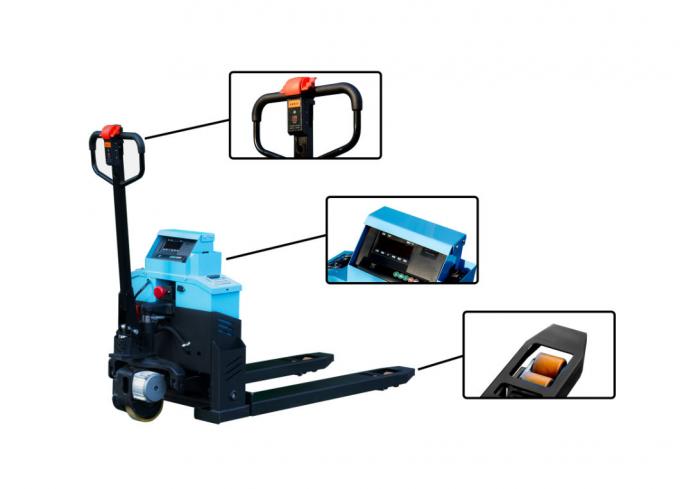 2 Ton Kapasitas Beban Listrik Pallet Jack Forklift Dengan 500g Skala Berat 0