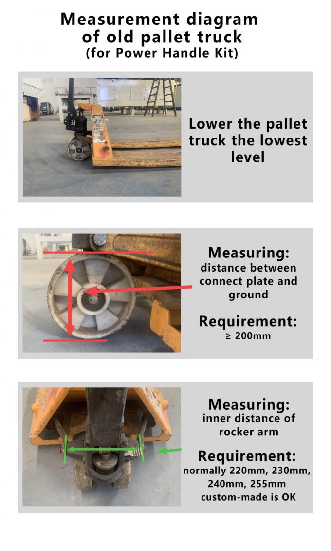 Electric Power Handle Kit Transform Hand Pallet Truck Anda ke dalam Jack Self-Propelled dengan pilihan kustomisasi 1